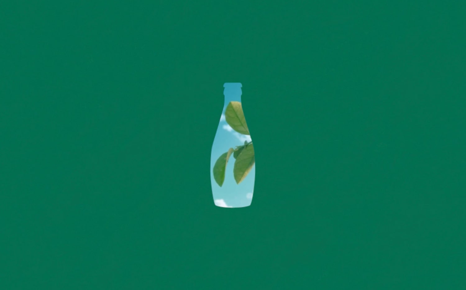 motion vidéo feuille dans le ciel dans une bouteille de Perrier par Charlotte Smague