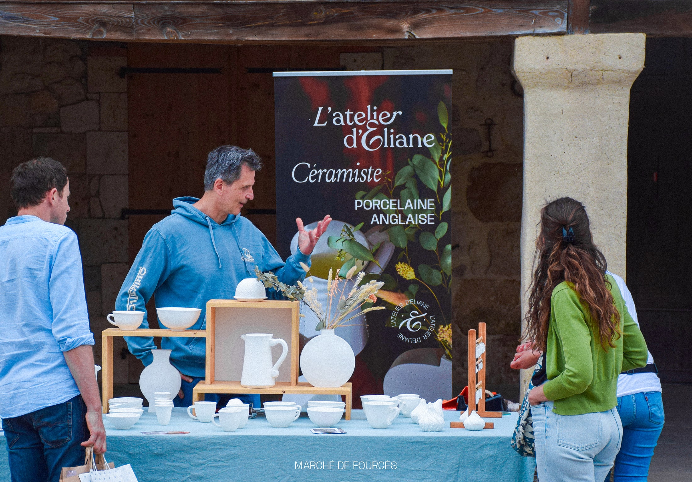 Stand Atelier d'Eliane marché de Fourcès